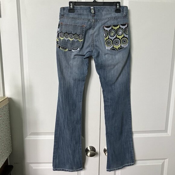 Y2K Coogi Jeans Juniors 11/12 Embroidered Funky Bootcut 2000s Low Rise - Picture 6 of 11